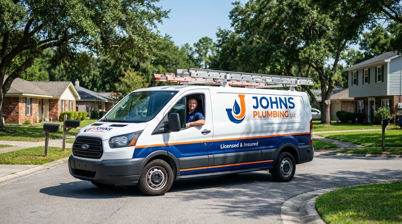 Johns Plumbing LLC service van in Chinle, AZ